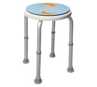 Joey&Viggy Elderly Essentials Shower Stool | Swivel Chair 360 Degree Rotating Bath Seat | Adjustable Non Slip Rust Free Aluminium Shower Chair for Disability aids | 130 Kg Capacity toilet stool