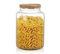 Joeyan 4500ml Glass Jar Containers with Lids for Storage, Kitchen Storage Containers Tall Clear Airtight Food Storage Jar for Cookies Spaghetti Pasta Beans Snack Sugar Serving Tea Seashell