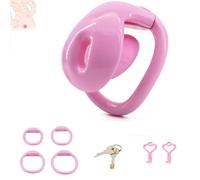 JOEYSUT Chastity Cage for Men, Cock Cage with Discreet Hidden Lock（Z,Pink)