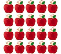 Joez Wondeful 20 Pcs Apple Charm, Bulk Enamel Fruit Charms, Cute Keychain, Apple Accessories for Purse, Jewelry Making, Backpack, Bags (Red)