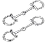 Joez Wonderful 2 Pcs Horsebit Silk Scarf Buckle, Metal Scarf Rings, Horsebit Clasp, Simple Scarfs Ring for Women (Silver)