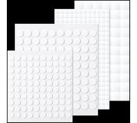 Joez Wonderful 4 Sheets Foam Adhesive Squares＆Dots, 530pcs Total Double Sided Self Adhesive Dots, Precut Squares Strips Foam Tape for DIY Arts & Crafts, 4 Sizes (6mm+12mm, 8mm+10mm)