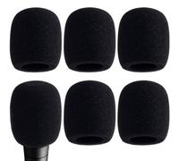Joez Wonderful 6pcs Microphone Cover, Microphone Windscreens Foam, High Density Thickened Mic Covers for Most Standard Handheld Microphone