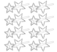 Joez Wonderful 8 Pcs Star Hair Clips, Metal Star Hairpins, Silver Rhinestone Star Hair Accessories for Women, Girls, Thick Hair, Long Hair