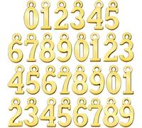 Joez Wonderful Number Charms, Metal 0-9 Charms for Jewelry Making, Pendant Charms, Alloy Steel, No Gemstone