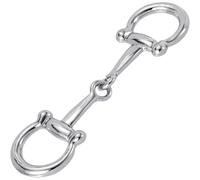 Joez Wonderful Scarf Ring Clip, Wide Band Chunky Chain Silk Scarf Buckle, Shawl Clips Scarf Clasp Holder Scarves Pin, (Horsebit) Silver, Normal