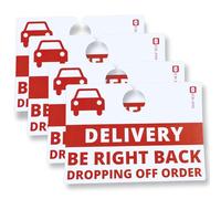 JOEZZY Delivery Driver Car Sign (4 pack) - Picking Up & Dropping Off Orders