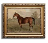 JOFANG Vintage Framed Wall Art,Horse Canvas Wall Art for Living Room,Bedroom,Kitchen Wall Decor Canvas Prints,9x12inch
