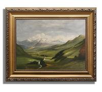 JOFANG Vintage Framed Wall Art,Mountain Range Canvas Wall Art for Living Room,Bedroom,kitchen Wall Decor Canvas Prints,9x12in