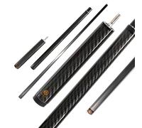 Jofarstep Billiard cue Carbon Electric bark Head Black, 49 inch Billiard Equipment 1/3 Long Jump cue Joint, Handmade Straight and True Suitable Balls/Black 8 or 9 Balls