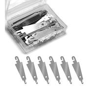 Jofefe 60Pcs Stainless Steel Needle Threader Embroidery Cross Stitch Needle-Threading Tools for Large Eye Needles Hand DIY Sewing with Clear Box for Keep it in Place
