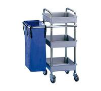 Jofel AL50350 Metallic Maid Trolley, 3 Small Trays and 1 Bag