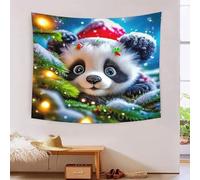 JOFHYYSIE Giant Panda3D Printing Tapestry Wall Art for Aesthetic Wall Hanging Throw Blanket Interior Decoration Wall Decoration for Home Living Room Bedroom Party Dorm Decor Bedding 130cmx150cm