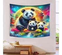 JOFHYYSIE Giant Panda3D Printing Tapestry Wall Hanging Wall Hanging Throw Blanket Bedding Wall Decoration for Home Living Room Bedroom Party Dorm Decor Interior Decoration 130cmx150cm