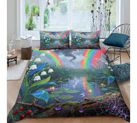 JOFHYYSIE Lily of The Valley 3D Printing Duvet Cover Set Bedding Set Soft Microfibre Hidden Zipper with Matching Pillowcase Teenagers King(220x240cm)