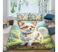 JOFHYYSIE Papillon 3D Printing Duvet Covers Bedding Set Soft Microfibre Hidden Zipper And Pillowcase Kids Double（200x200cm）