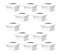 JOFIOS Solar Fence Post Lights, 4x4 Solar Post Cap Lights for Vinyl Fence, Solar Deck Lights Outdoor Warm White/Cool White Lighting, Solar Post Lights Outdoor Waterproof White Decorate Garden Pathway…