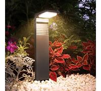 JOFIOS Solar Path Lights 8 Pack with Warm White and Cool White Mode, Modern Solar Path Lights Outdoor Waterproof, Perfect Solar Lights for Backyard, Lawn, Driveway, Walkway, Garden Decoration