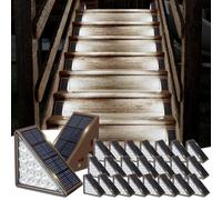 JOFIOS Solar Step Lights for Outside, 24-Pack Waterproof IP67 Deck Lights for Staircase, Patio, Front Step (Cool White)