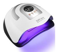 JOFLVA UV lamp 380W, 81 LED Gel Nail Polish Quick Dryer, Auto Sensor, 4 Timers LCD Display, Suitable for All Nail Lamps, for Manicure, Home and Salon