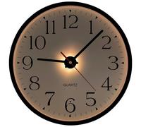 JoFomp Night Light Wall Clocks Battery Operated, 12 Inch Silent LED Light Up Wall Clocks for Living Room Decor, Modern Wall Clock for Bedroom Night Glow, Illuminated Clock with Auto-Dimming/USB Cable