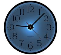 JoFomp Night Light Wall Clocks Battery Operated, 12 Inch Silent LED Light Up Wall Clocks for Living Room Decor, Modern Wall Clock for Bedroom Night Glow, Illuminated Clock with Auto-Dimming/USB Cable