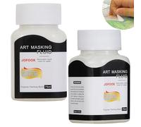 JOFOOK 150-Milliliter Watercolor Art Masking Fluid,for Ink-Watercolor-Gouache-Painting & Illustration,Two Bottles