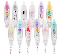 JOFUUM 12Pcs Decorative Tape Pen Set Kit Type Decorative Pen Kit Correction Tape Pen Animal White Out Tape Tape Roller Pen