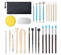 JOFUUM Clay Tools Kit, 27 PCS Pottery Tools, Practical Polymer Clay Sculpting Tools Kit, Air Dry Clay Tools Set for Kids