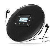 JOFUUM Portable CD Rechargeable Intelligent Touch Screen CD Player Digital Display Stereo Speaker for Student Reusable Easy to Use Black