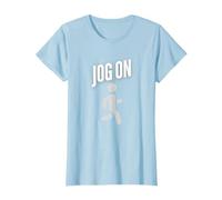 Jog On Jogging And Running Apparel Jog On T-Shirt - Unisex-Adults, Black, S, Short Sleeve, Cotton Blend, Classic Fit, Crew Neck, Gym, Humorous British Expression 'Jog on' Print