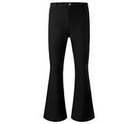 JOGAL Mens 70s Disco Outfits Bell Bottom Pants Slim Fit Retro Flared Trousers Black XX-Large