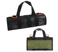 JOGFFDE Fishing Lure Bag Roll Up Bait Bag with 6 Pockets PVC Protective Fishing Lure Wraps Durable Waterproof Fishing Tackle Storage Bag Wraps for Plastic Bait Trolling Lure Tackle Box