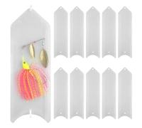 JOGFFDE Fishing Lure Wraps 10 Packs Clear Lure Covers Keeps Fishing Safe Easily See Lures Hook Covers Bait Storage Protector Keep Fishermen Safe from Sharp Hook(Small-5Packs)