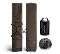 Jogflow 360 Fully Padded Ski Bag with Wheels - Waterproof Fabric, Padded for Single/Double Skis, Fits Up to 175cm