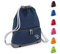Joggaboms Gym Bag Swim Bag - Drawstring Backpack - Waterproof - Strong stitching and thick cords - Handy zipped wet pocket and shoe compartment - Suitable for Adults and Kids, Holiday, Swimming(Navy Blue)