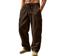 Joggers Bottoms for Men UK Straight Leg Jogging Bottoms Mens Sweatpants | Tracksuit Bottoms Uncuffed Baggy Joggers Track Pants with Pockets Drawstring for Workout Travel and Everyday Street Outfits