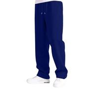 Joggers Boys Baggy Jogging Tracksuit Bottoms Straight Leg Open Hem Joggers Uncuffed Elastic Waist Drawstring Sweatpants Kids Sports Casual School Winter Fleece Trousers Blue 5-6 Years