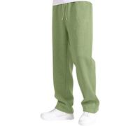 Joggers Boys Baggy Jogging Tracksuit Bottoms Straight Leg Open Hem Joggers Uncuffed Elastic Waist Drawstring Sweatpants Kids Sports Casual School Winter Fleece Trousers Sage Green 12-14 Years