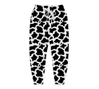 Joggers for Men Funny Pants Casual Track Pants Rave Outfit Athletic Trousers, Cow Pattern, XXL