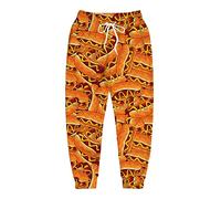 Joggers for Men Funny Pants Casual Track Pants Rave Outfit Athletic Trousers, Hot Dog, X-Large