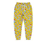 Joggers for Men Funny Pants Casual Track Pants Rave Outfit Athletic Trousers, Retro 80s 90s Graphics Rubber Duck, X-Large