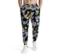 Joggers for Men Funny Pants Casual Track Pants Rave Outfit Athletic Trousers, Retro 80s 90s14, Medium