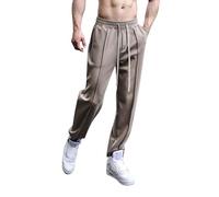 Joggers for Men - Lightweight Training Trousers Stretch Tracksuit Bottoms Loose Fit Sweatpants Elasticated Waist Drawstring Trousers Straight-Fit Outdoor Lounge Trousers Yoga Trousers Coffee