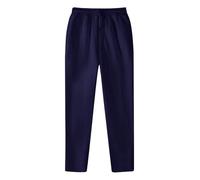 Joggers for Men UK Tracksuit Bottoms Open Hem Fleece Sweatpants Elastic Waisted Drawstring Lounge Trousers Lightweight Sports Running Jogging Pants with Pockets (Navy,M)