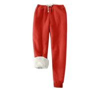 Joggers for Men UK Tracksuit Jogging Bottoms Thermal Stretch Men’s Fleece Sweatpants with Pockets Drawstring Elasticated Waist Warm Trousers Gym Workout Fleece Lined Joggers Soft Thick Trousers Red