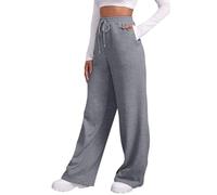 Joggers for Women UK Elasticated Waist Straight Leg Sweatpants with Pockets | Stretch Soft Polyester Fabric, Elastic High Waist with Drawstring, Straight Wide Leg, Perfect for Yoga Gym Jogging Loungewear