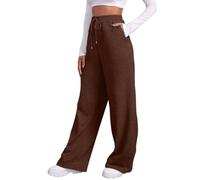 Joggers for Women UK Elasticated Waist Straight Leg Sweatpants with Pockets | Stretch Soft Polyester Fabric, Elastic High Waist with Drawstring, Straight Wide Leg, Perfect for Yoga Gym Jogging Loungewear