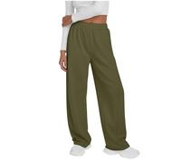 Joggers for Women UK High Waisted Wide Leg Trousers Comfy Solid Color Sweatpants Gym Running Sports Lounge Pants Elasticated Waist Trousers Loose Tracksuit Bottoms for Casual Hip Hop and Jogging