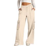 Joggers for Women UK Tracksuit Bottoms Women Loose Comfy Wide Leg Trousers Joggers Fit for Daily Wear,Jogger,Office Casual & Evening Walks,Versatile Fit,Available in Various Hues Beige